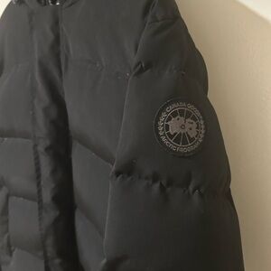 Canada Goose Dark Jacket with Logo Patch